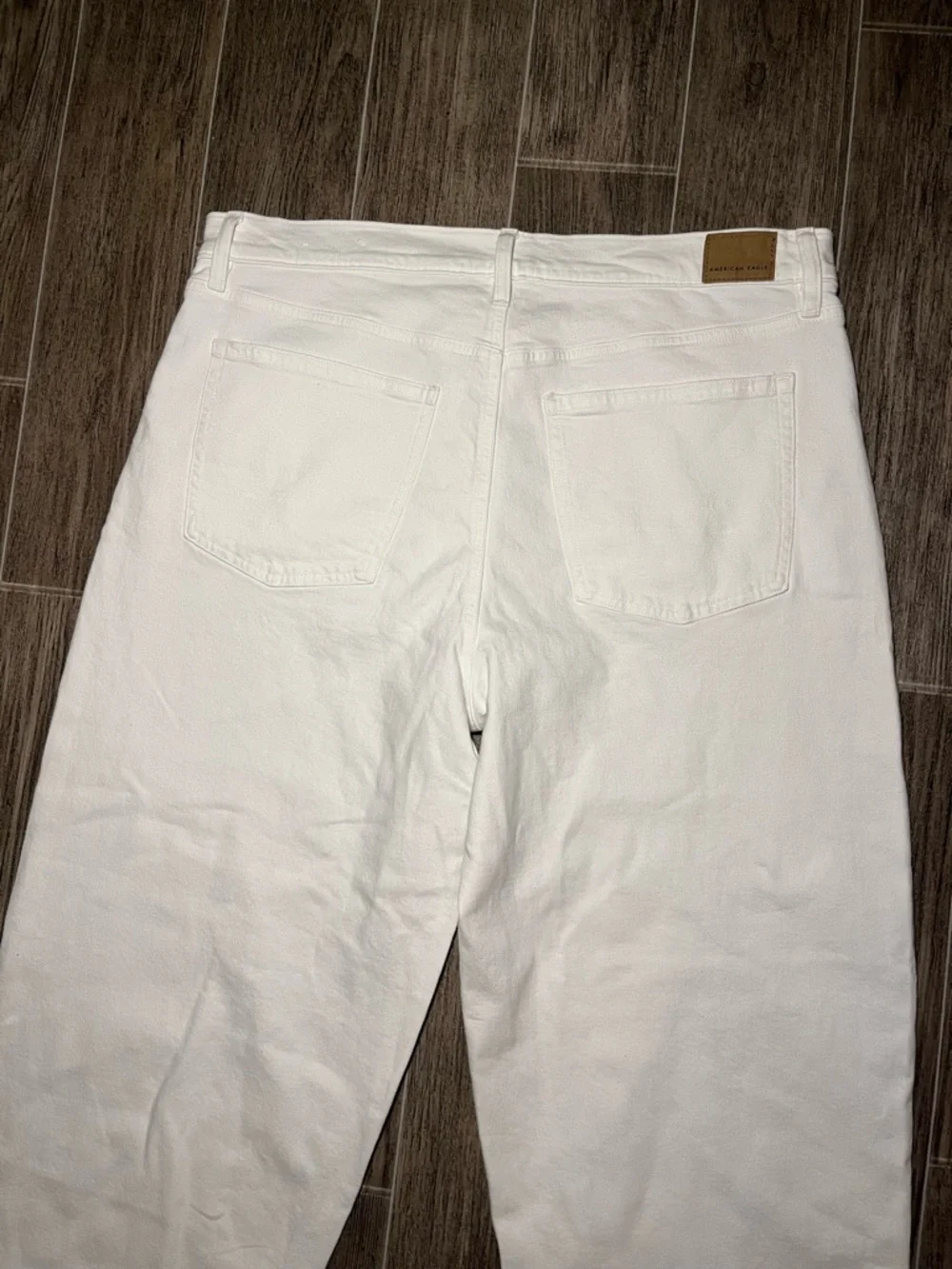 American Eagle Barrel Jeans White Women’s Size 14 Wide Leg NWT - Picture 7 of 11